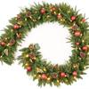Adornos navideños de ratán de Amazon, de 1,8 y 2,7 metros, con forma de piña y frutos rojos, para puerta, de fábrica.