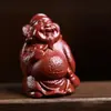 Yixing Mineral Crudo Zisha Dahongpao Dios de la Riqueza Mascota de Té Adornos Hechos a Mano para Invitar Dinero al Tesoro Mesa de Té Piezas de Mango para Juego de Té
