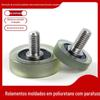 Rolamento com rosca externa revestido de poliuretano UMBH10-30 roda guia polia UMBT6-28 parafuso de aço inoxidável 303