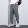 Pantalones Casuales Holgados con Cordón para Hombre, Color Sólido, Deportivos Jogger, Marca de Moda, Cintura Elástica, Versátiles, Novedad Verano 2025