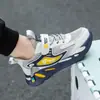 Sapatos Infantis no Atacado, Tênis Esportivo para Meninos, Modelos de Primavera e Outono, Sapatos de Malha Respirável para Crianças em Idade Escolar, Tênis de Corrida Infantil de Malha Dupla Azul Escuro, Calçados para Bebês
