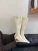 Botas Altas de Cuña con Hebilla Trasera y Cierre de Cremallera, Puntera Cuadrada, Gamuza, Otoño/Invierno 2026