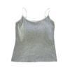 Bandolera Deportiva de Color Contrastante para Mujer Verano 2025 Versátil Sexy Look Adelgazante Top Interior sin Mangas para Fondo