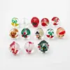Liquidação Miçangas de Vidro com Gotejamento DIY Contas Redondas Pintadas à Mão para Natal Furo Reto Contas Soltas Acessórios para Joias Pingentes de Pulseira