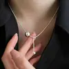 Novo Colar Pena Bronze Zen Chinês Feminino Estilo Étnico Boêmio Camada Dupla Corrente Longa para Suéter Acessórios