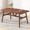 Mesa de Jantar para Apartamentos Pequenos, Casas de Aluguel, Conjunto de Mesa e Cadeiras Moderno Minimalista para Restaurantes Fast-Food, Mesa Retangular Comercial