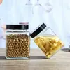 Frasco de Almacenamiento Sellado Cuadrado Botella para Pepinillos Botella de Vidrio para Mermelada Frasco Especial para Miel Frasco de Vidrio para el Hogar Botella Sellada