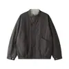 Chaqueta NEOISM de Cuello Alto Estilo Deportivo Americano Universitario de Moda para Hombre, Corte Holgado Versátil Abrigo WT26607