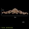 Aplique de madera maciza tallada europea, para esquina, puerta de flores, fondo de pared, puerta de armario con flores largas, decoración tallada en madera, flor horizontal