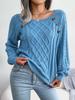 Suéter Pulóver de Punto Trenzado Cuadrado con Botones Casual Otoño/Invierno 2026 Estación Independiente Amazon Transfronterizo Ropa para Mujer