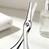 Tesoura de Beleza Redonda de Aço Inoxidável para Aparar Pelos do Nariz Sobrancelhas Área Íntima Tesoura Manual Portátil Unisex com Ponta Romba