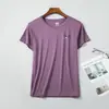 Camiseta Masculina de Verão Gelo Seda Gola Redonda Secagem Rápida Manga Curta Fina Respirável Manga Média Tamanho Grande Top Esportivo Masculino Solto Moderno