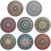 Conjunto de 8 Porta-Copos de Madeira da Moda, Charmosos Porta-Copos com Estilo de Arte Étnica, Proteção de Mesa Antiderrapante Resistente ao Calor para Canecas e Copos de Bebida