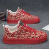 Sapatos Masculinos Outono 2026 Novos Sapatos de Lona Respiráveis Tendência Versátil Esportivo Casual Sapatos de Cano Baixo Sapatos Masculinos Estampados Tendência