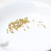 Cobre Chapado en Oro de 18 Quilates Alta Retención de Color Cuentas de Cobre Sólido Cuentas Redondas Cuentas Espaciadoras Cuentas Pequeñas Doradas Cuentas Sueltas Hecho a Mano DIY Accesorios Espaciadores para Abalorios