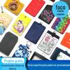 Capa para cartão de identificação em couro PU, capa para cartão escolar de estudante, capa para cartão de refeição, capa para cartão de fábrica, cartão de acesso ao metrô, capa protetora anti-perda
