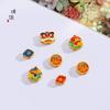 Accesorios DIY de oro de larga data con cuentas pez juego Loto nubes auspiciosas danza del león estilo chino antiguo cuerda con cuentas femenina