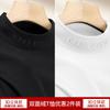 Camiseta Térmica de Terciopelo Cálido Engrosada para Hombre de 320g, Top de Terciopelo Doble Cara para Otoño e Invierno, Camiseta de Forro Polar con Cuello Semi-Alto para Hombre