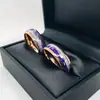 Anel de Aço Inoxidável com Design de Flecha Popular Shengxi Transfronteiriço Mais Vendido Atacado Ouro Rosa Roxo + Aço Seda Flecha