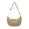 Bolsa de tela impermeable ultraligera estilo japonés, unisex, bandolera versátil, bolso cruzado, bolsa multifuncional de nailon, ligera, gran capacidad, bolso con forma de cuerno