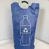 Tecido Oxford Alça de Alumínio Garrafa de Reciclagem Personalizada Simples Saco de Armazenamento Cesto de Roupas Sujas Dobrável para Casa Saco de Reciclagem