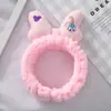Processamento de tiara de coelho com laço Dailou de estrela coreana personalizada para mulheres, fofa, de desenho animado, com temperamento, faixa de cabelo de flanela doce