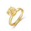 Anillo Transfronterizo Circonio Color Corte Rosa Milenio Plata S925 Engaste Cuatro Garras Circonio Anillo Abierto para Dedo Moda Simple