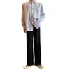 Pantalones Micro-Flare Estilo Americano para Hombre, Nuevo Estilo de Moda Primavera/Otoño, Holgados, Caída Elegante, Corte Limpio, Adelgazantes, Pantalones Largos Casuales