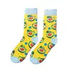 Fabricantes de algodón papas fritas comida fruta kiwi calcetines de moda para las cuatro estaciones cerveza calcetines para mujer sushi sandía calcetines para hombre europeos y americanos calcetines