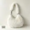 Nova Bolsa de Ombro Único Outono e Inverno 2026, Bolsa Peluda Transversal para Mulheres, Bolsa de Pelúcia, Bolsa de Mão Fofa Outono e Inverno para Mulheres
