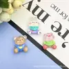 Accesorios de Resina de Oso Fresa de Dibujos Animados Brillantes Serie de Hebillas para Zapatos Accesorios para el Cabello Parche de Gel de Crema Pinza para el Cabello