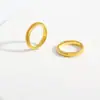 Anillo Ojo de Gato Dorado Brillante, Anillo Liso, Anillo Corrugado, Anillo Sólido de Pareja Moderno y Sencillo, Anillo para Dedo del Pie para Novia