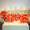 Luz LED letra china feliz cumpleaños decoración festiva fiesta propuesta accesorios fábrica venta al por mayor