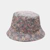 Nuevo sombrero de pescador de doble cara con estampado de crisantemo pequeño de Europa y Estados Unidos, sombrero para el sol al aire libre de primavera y verano, sombrero de lavabo informal para mujer, venta al por mayor