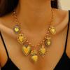 Europeo y Americano Transfronterizo Personalidad Exagerada Retro Religioso Múltiple Sagrado Corazón Colgante Collar Aretes para Mujer Diseño Plata Corazón