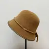 Sombrero de Pescador Tipo Cubo Hepburn de Chenilla de Alta Calidad, Nuevo, Cálido y Versátil, Aspecto Natural, Vintage, Adelgazante, Ala Ancha