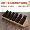 Estante de Aceites Esenciales de 6 Compartimentos Transfronterizo Mini Triangular de Escritorio Soporte de Almacenamiento y Organización para Botellas de Aceites Esenciales Madera de Bambú Estante de Aceites Esenciales Doterra