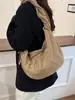 Bolso de hombro cruzado para mujer de estilo perezoso, gran capacidad, con pliegues, para uso transfronterizo, tipo bolsa de dumplings, repelente al agua