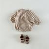 Ins estilo coreano otoño niños y niñas bebé algodón gasa doble capa mameluco estampado recién nacido suave casual mameluco