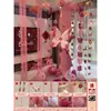 Casamento Rosa Dopamina Palavra Feliz Layout do Quarto de Casamento Parede de Fundo Decoração Atmosfera Nova Casa Sala de Estar Casamento Masculino e Feminino