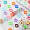 Cuentas de Encaje Ondulado Coloridas de Acrílico para Apilar, Cuentas Espaciadoras de Agujero Grande, Cuentas Sueltas para Pulseras DIY, Accesorios de Joyería con Colgante