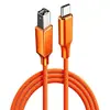 Cable Trenzado para Impresora Tipo-C a Puerto Macho USB 2.0 B Adecuado para Cable de Impresión de Portátil Cable de Datos