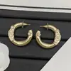 Pendientes Estilo Chanel Modelo Nuevo 2025 con Logo, Diseño de Estrella Doble C Incrustada con Diamantes, Aguja de Plata, Pendientes de Lujo de Alta Gama al por Mayor