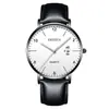 Reloj Minimalista de Cuarzo para Hombre, Indicador de Fecha Correa de Malla Negra Casual de Negocios Luminoso Reloj de Pulsera para Estudiante