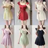 Traje de baño de una pieza para mujer, color sólido, falda dulce, conservador, delgado, cubre la carne del vientre, estudiantes, traje de baño de aguas termales al por mayor