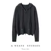 Cárdigan 100% Cachemir Puro para Mujer Otoño e Invierno, Nueva Sudadera con Capucha Tejida, Chaqueta de Lana con Cremallera, Top Casual Holgado