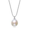Nalan Collar de Plata S925 Gotas de Agua Perla Clara de Agua Dulce Corto Elegante Temperamento para Mujer D9346