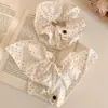 Scrunchie de Bufanda Cuadrada Blanca con Lunares Suaves Estilo Coreano para Mujer, Accesorio Versátil para el Cabello Estilo Perezoso, Goma de Pelo Cuadrada Oversize, Modelo Nuevo