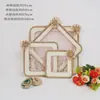 Materiais Decorativos Ecológicos para Jardim de Infância DIY Artesanal Corda de Cânhamo Pingente de Madeira Linho Retrô Pingente Decorativo de Parede Pingente