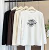 Invierno Talla Grande Mujer Casual Corte Estéreo Estampado Terciopelo Alemán Manga Larga Ropa Interior 100kg Gordo mm Camiseta Básica Camiseta 5746
